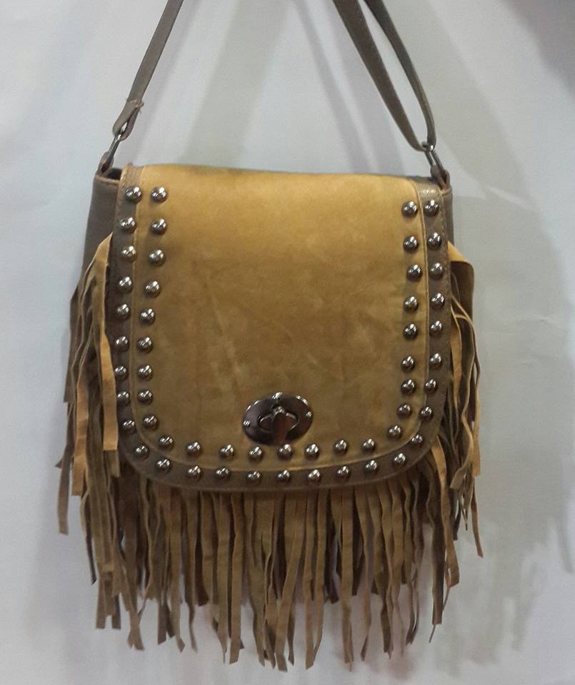 STUDDED CROSS BODY BAG