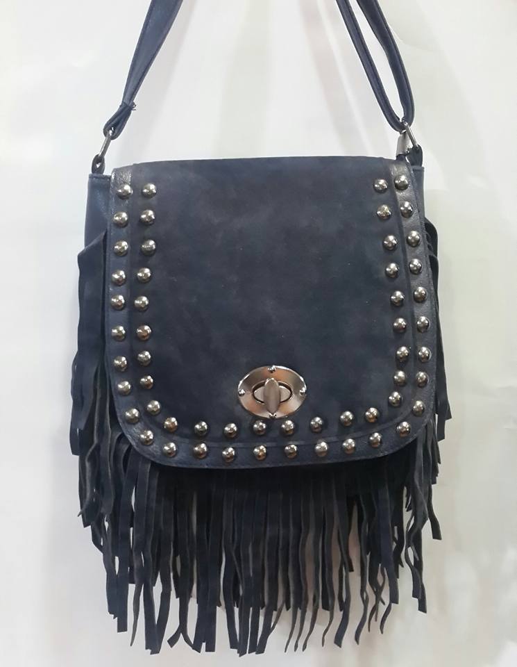 STUDDED CROSS BODY BAG
