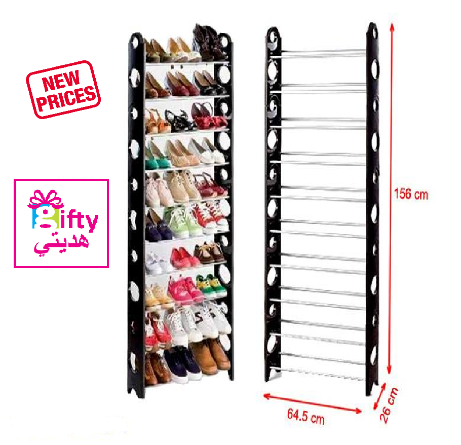 30-PAIR STACKABLE SHOE RACK