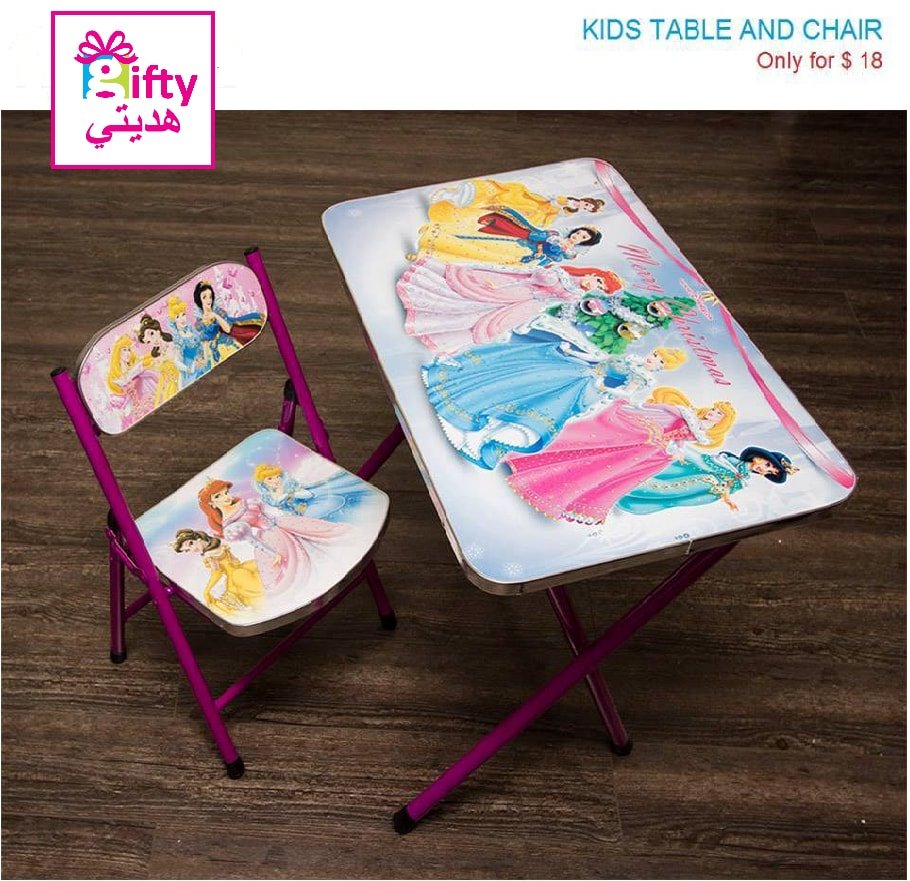 Kids Table & Chair Disney Princesses