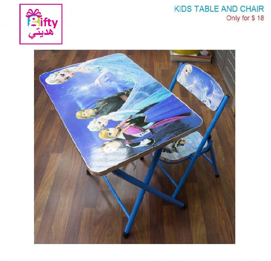 Kids Table & Chair Frozen Blue