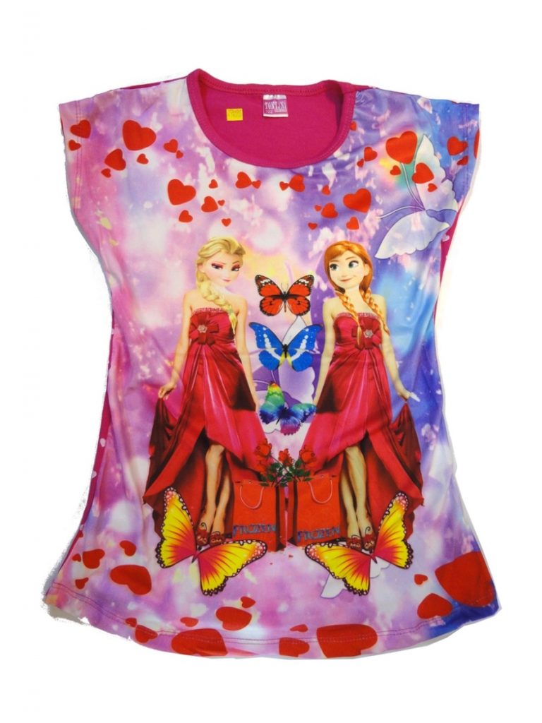 T-Shirt Top Frozen Fuchsia