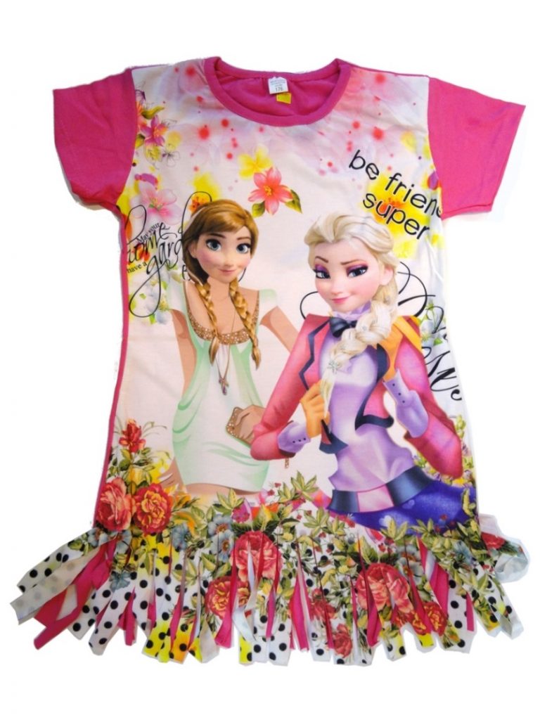 T-Shirt Frozen & Elsa Fuchsia
