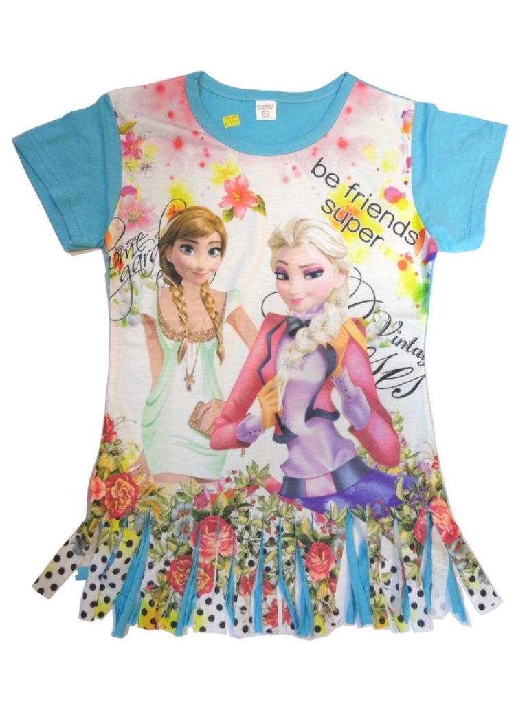 T-Shirt Frozen & Elsa Blue