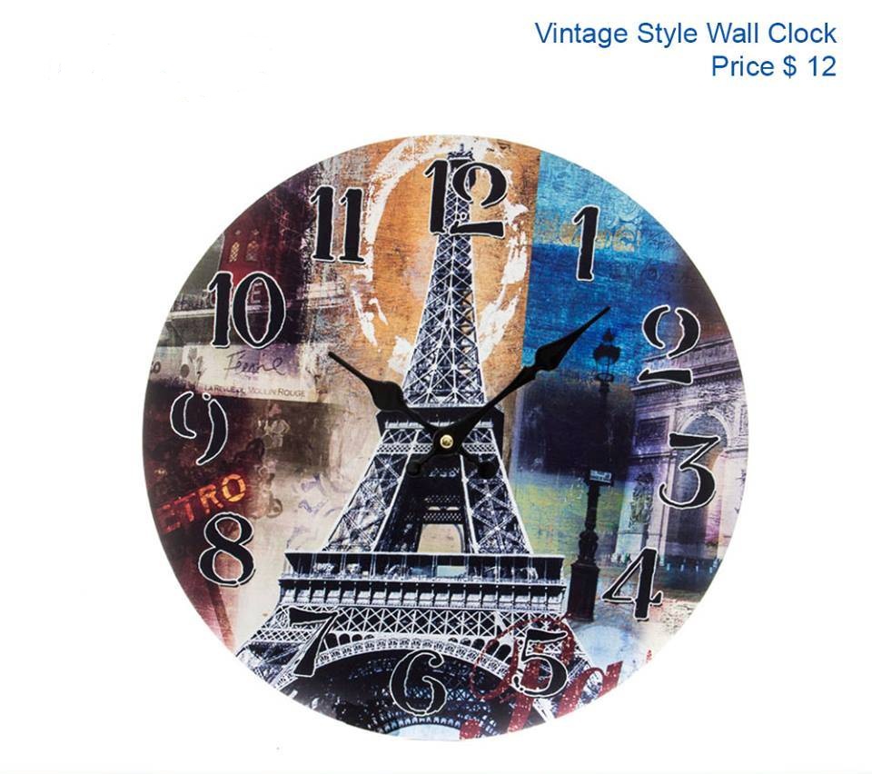 Vintage Style Wall Clock