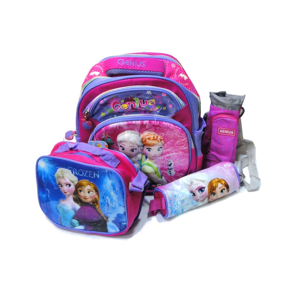 BAG SCHOOL FROZEN 3D SET 4 PCS