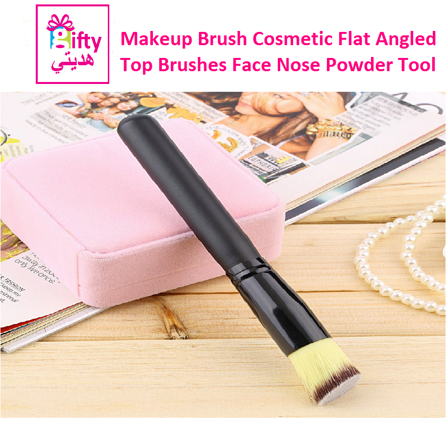 Makeup Brush Cosmetic Flat Angled Top Brushes Face Nose Powder Tool
