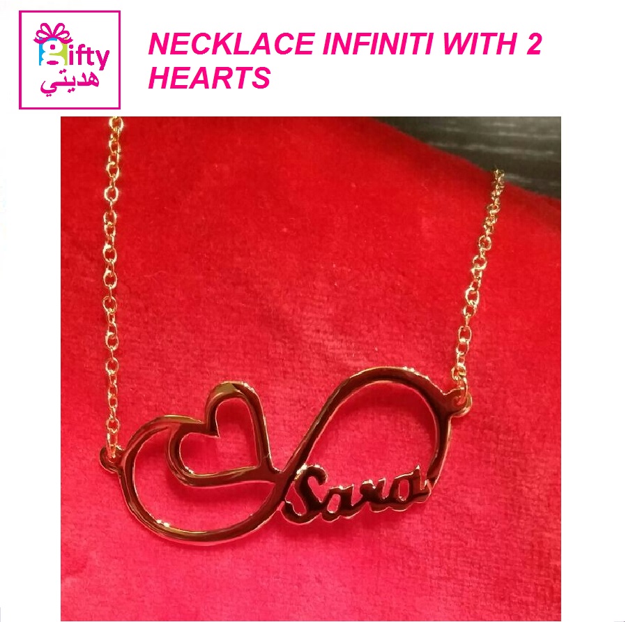 NECKLACE INFINITI WITH 2 HEARTS