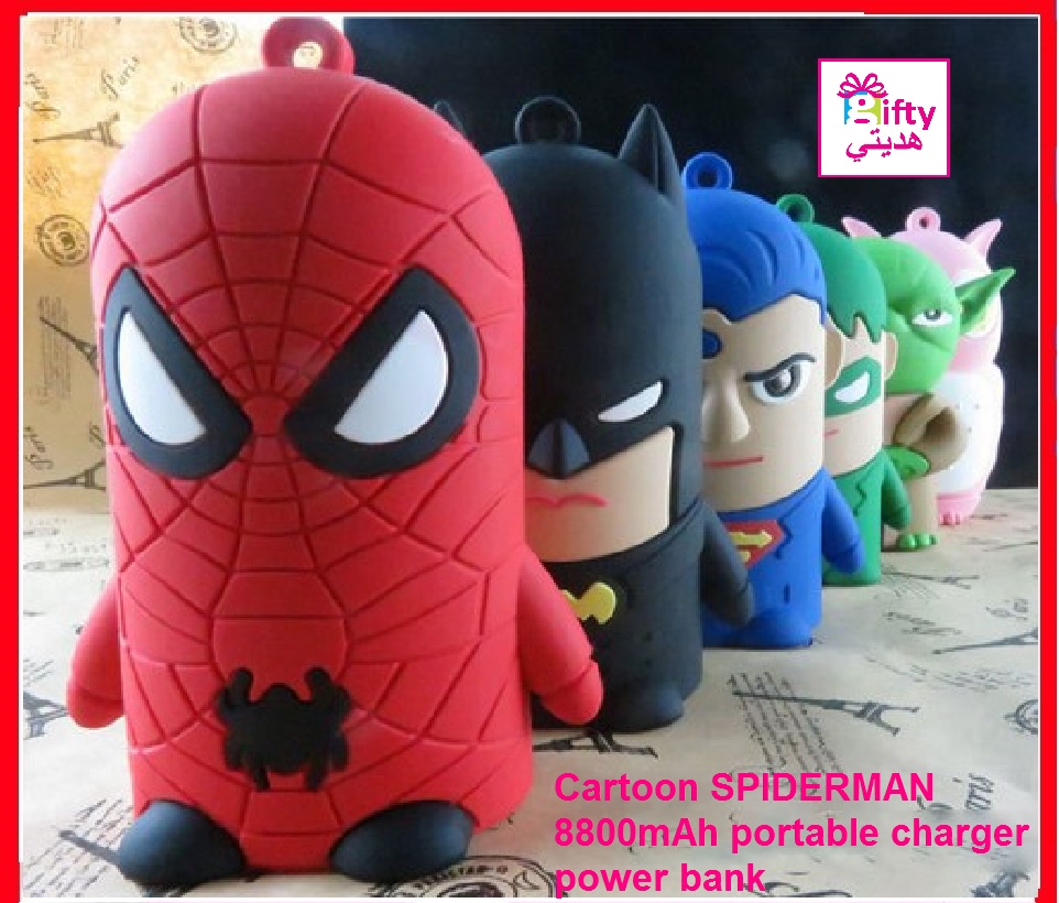 Cartoon SPIDERMAN 8800mAh portable charger power bank