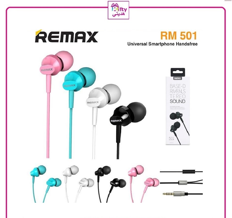 REMAX RM-501 Metal Micro Coil In Ear Stereo HiFi Earphone In-ear For iPhone6 s Plus 5S SE 4 Samsung Xiaomi Huawei Cute Earphone
