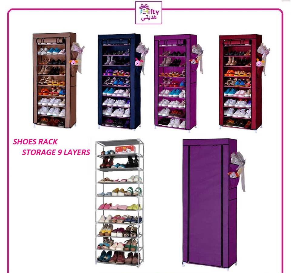 LARGE CAPACITY SHOE CABINET - SHOES RACK STORAGE DIY SIMPLE 9 LAYERS