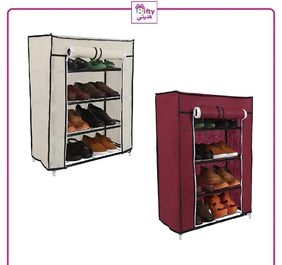 Shoe Cabinet with (4 Shelves Metal)
