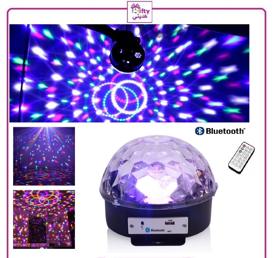 LED Music Light LED Stage Light Crystal Magic Ball Light Smart Colorful Portable Bluetooth  MP3 Loudspeaker